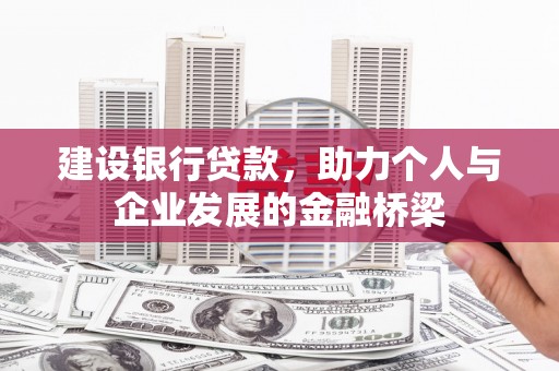 庐阳建设银行贷款，助力个人与企业发展的金融桥梁