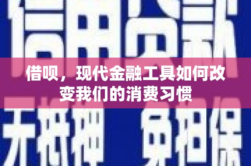庐阳借呗，现代金融工具如何改变我们的消费习惯