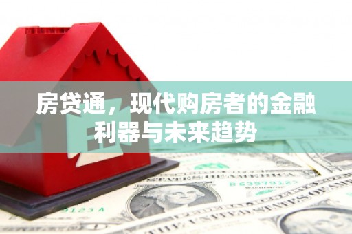 庐阳房贷通，现代购房者的金融利器与未来趋势