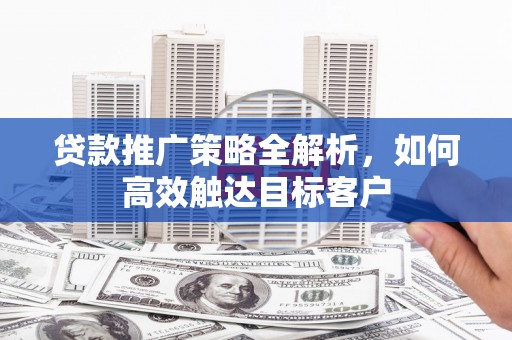 庐阳贷款推广策略全解析，如何高效触达目标客户