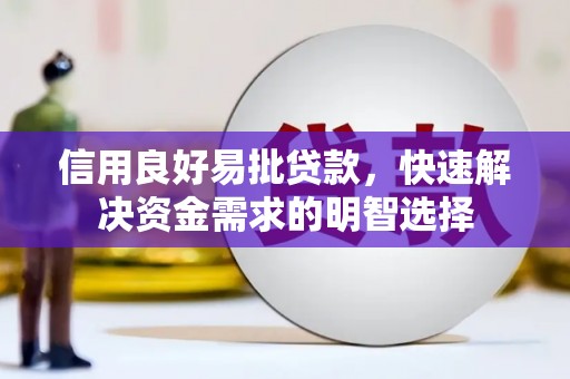 庐阳信用良好易批贷款，快速解决资金需求的明智选择