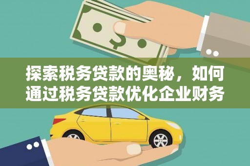 庐阳探索税务贷款的奥秘，如何通过税务贷款优化企业财务