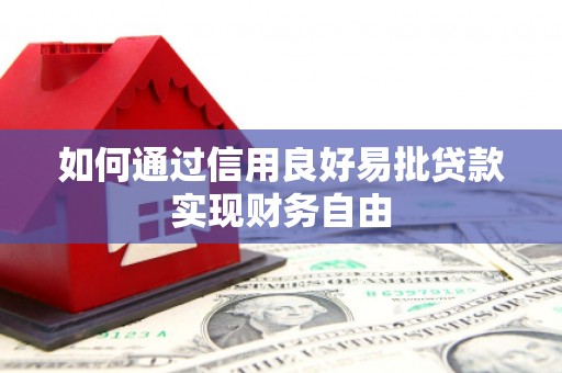 庐阳如何通过信用良好易批贷款实现财务自由