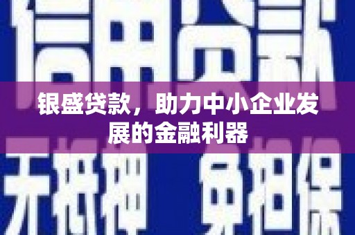 庐阳银盛贷款，助力中小企业发展的金融利器