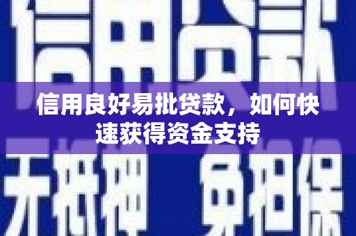 庐阳信用良好易批贷款，如何快速获得资金支持