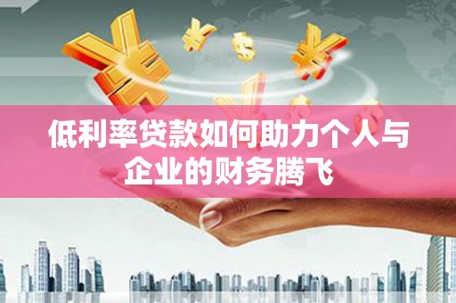 庐阳低利率贷款如何助力个人与企业的财务腾飞