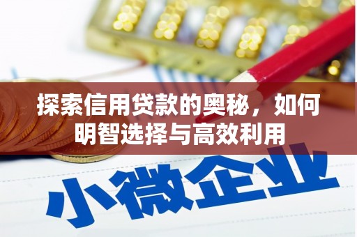 庐阳探索信用贷款的奥秘，如何明智选择与高效利用