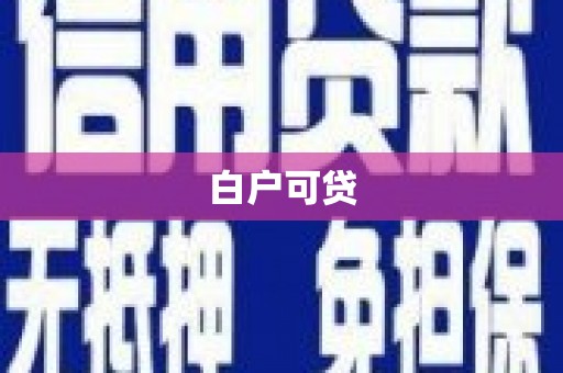 庐阳白户可贷